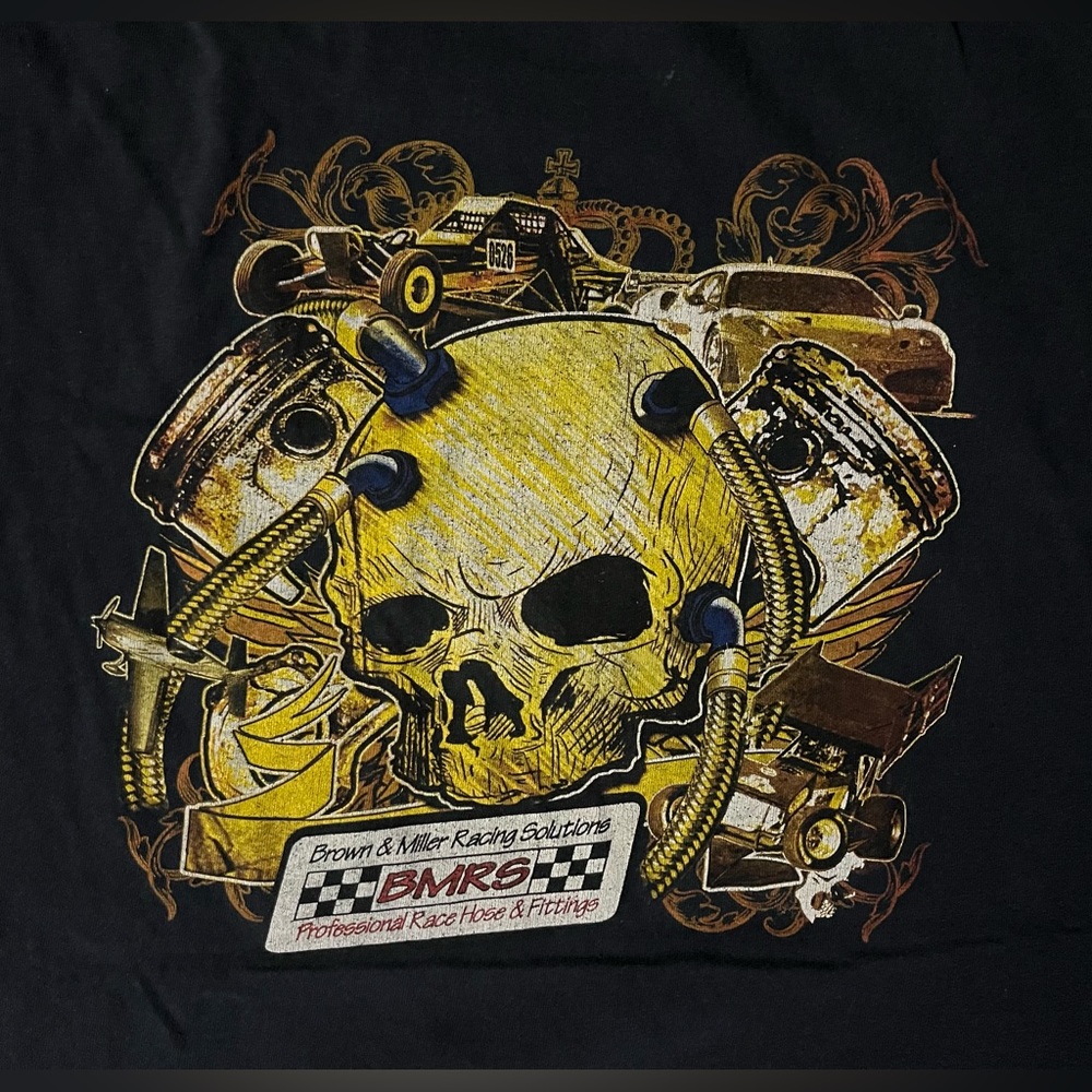 Brown & Miller XL Racing BMRS Professional Race Hose Fittings T-shirt Distressed